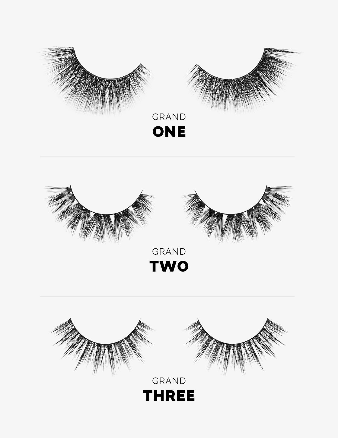 Grand False Lashes / 3 Sizes